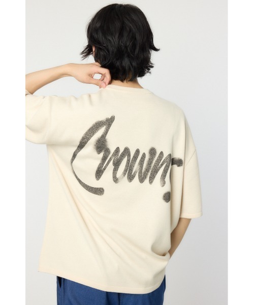 RODEO CROWNS WIDE BOWL(ロデオクラウンズワイドボウル)の「メンズスプレーロゴニットトップス(ニット/セーター・メンズ・ライトカーキ/アイボリー/チャコールグレー・LARGE/MEDIUM)」の7枚目の写真