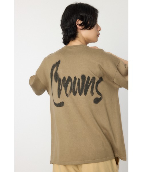 RODEO CROWNS WIDE BOWL(ロデオクラウンズワイドボウル)の「メンズスプレーロゴニットトップス(ニット/セーター・メンズ・ライトカーキ/アイボリー/チャコールグレー・LARGE/MEDIUM)」の12枚目の写真