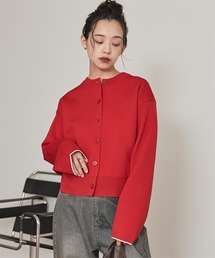 miette（ミエット）の「バイカラーデザインニットカーディガン（カーディガン/ボレロ）」