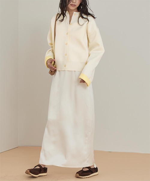 miette（ミエット）の「バイカラーデザインニットカーディガン（カーディガン/ボレロ・レディース・アイボリー/グレー/ブラウン/レッド/ネイビー/ライトグレー/ライトピンク・S/M）」の10枚目の写真