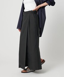 BY ユナイテッドアローズ　リネン　ソリッド＆チェックマキシスカート BEAUTY&YOUTH UNITED ARROWS - ユナイテッドアローズ リネン