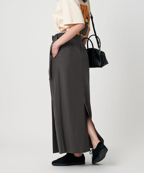 BEAUTY&YOUTH UNITED ARROWS（ビューティーアンドユースユナイテッドアローズ）の「セルロースブレンド ベルトラップスカート（スカート・レディース・ダークグレー/ナチュラル/ブラック・XS/S/M）」の7枚目の写真