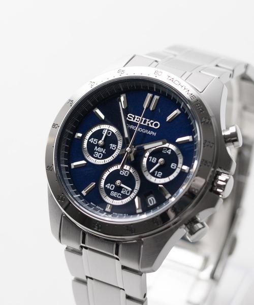 SEIKO（セイコー）の「【60】】【ITN】【SEIKO】 クオーツ クロノグラフ　メタルバンド【海外モデル】（アナログ腕時計・メンズ・ブラック系その他/ブラック/ネイビー/シルバー・FREE）」の4枚目の写真