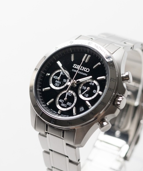 60】】【ITN】【SEIKO】 クオーツ クロノグラフ メタルバンド【海外