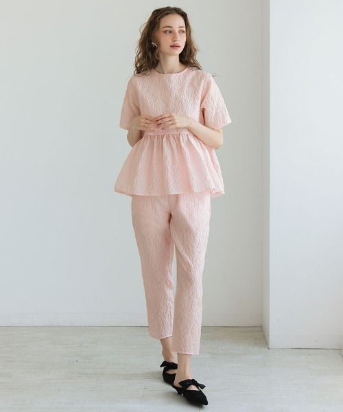 DONOBAN(ドノバン)の「シアージャガードセットアップ(セットアップ・レディース・ライトピンク/ブラック・LONG/SHORT)」の2枚目の写真