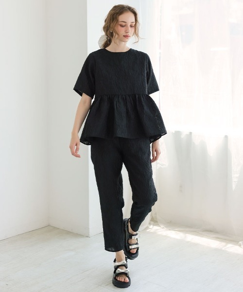 DONOBAN(ドノバン)の「シアージャガードセットアップ(セットアップ・レディース・ライトピンク/ブラック・LONG/SHORT)」の1枚目の写真