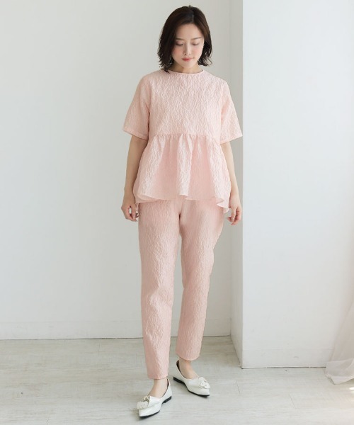 DONOBAN(ドノバン)の「シアージャガードセットアップ(セットアップ・レディース・ライトピンク/ブラック・LONG/SHORT)」の4枚目の写真
