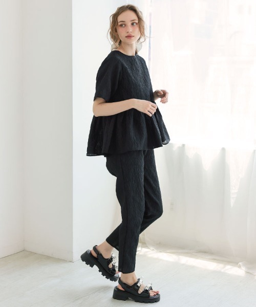 DONOBAN(ドノバン)の「シアージャガードセットアップ(セットアップ・レディース・ライトピンク/ブラック・LONG/SHORT)」の7枚目の写真