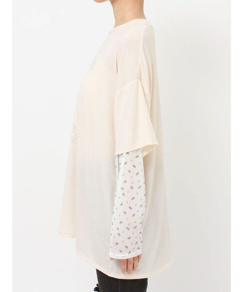 merry jenny（メリージェニー）の「cat ribbonレイヤードロンT（Tシャツ/カットソー・レディース・アイボリー/グレー/ピンク・FREE）」の13枚目の写真