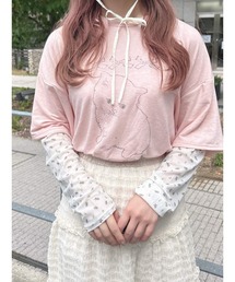 merry jenny | cat ribbonレイヤードロンT(Tシャツ/カットソー)