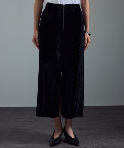 SALON adam et rope'(サロン アダム エ ロペ)の「ポニーヘアータイトスカート(スカート・レディース・ブラック・M/S)」の9枚目の写真