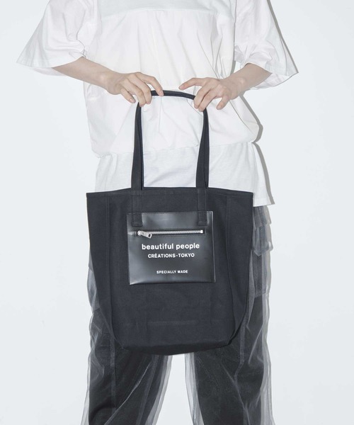 beautiful people/ビューティフルピープル】別注 Logo Leather Pocket