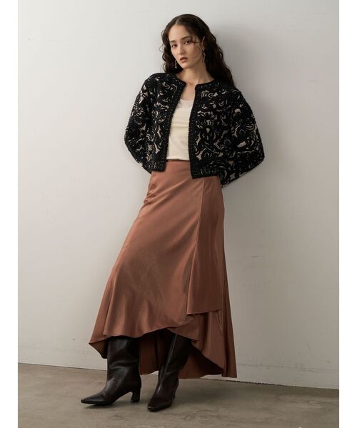 LAGUNAMOON（ラグナムーン）の「フレアヒールロングブーツ（ブーツ・レディース・ブラウン・S/M）」の3枚目の写真