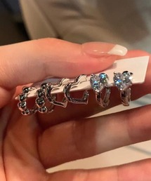 MASHIRO（マシロ）の「【MASHIRO】Y2Kハートフープピアス６点セット（ピアス（両耳用））」