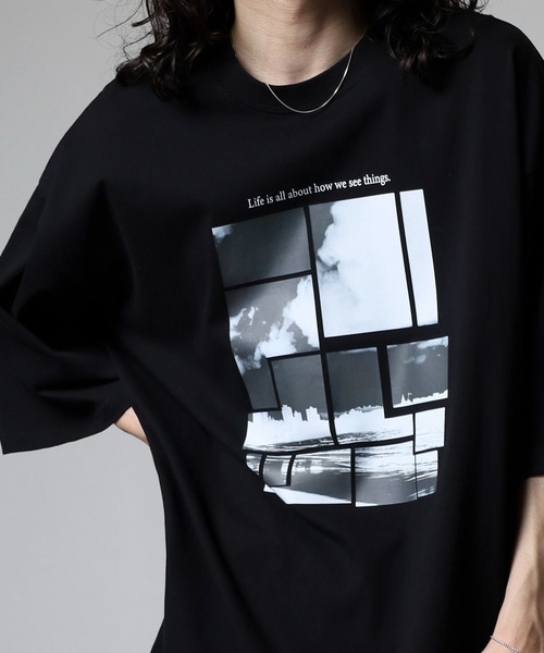 peate グラフィックTシャツ ブラック 黒 セール】フォトグラフィックTシャツ(Tシャツ/カットソー)|__