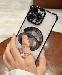 Fun & Daily（ファンアンドデイリー）の「F&D : クリア iPhoneケースwith グリッターリング/ 15 / 16 / Plus / Pro / Pro Max アイフォンケース（スマホケース/カバー・レディース）」