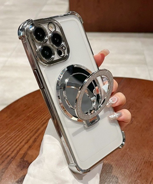 Fun & Daily（ファンアンドデイリー）の「F&D : クリア iPhoneケースwith グリッターリング/ 15 / 16 / Plus / Pro / Pro Max アイフォンケース（スマホケース/カバー・レディース・ブラック/シルバー・iPhone 15/iPhone 15 Pro/iPhone 16/iPhone 16 Plus/iPhone 16 Pro/iPhone 14/iPhone 16 Pro Max/iPhone 17/iPhone 17 Pro/iPhone 17 Pro Max/iPhone Air）」の9枚目の写真