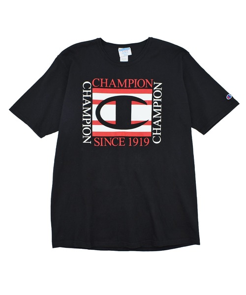 Champion(チャンピオン)の「【USED】Champion ロゴ Tシャツ(Tシャツ/カットソー・メンズ・ブラック・X-LARGE)」の1枚目の写真