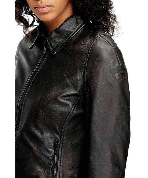 DIESEL(ディーゼル)の「ウィメンズ レザージャケット L-EGRAD(ライダースジャケット・レディース・ブラック・38/40/42)」の2枚目の写真