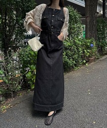 WILLFULLY（ウィルフリー）の「denim square neck no sleeve OP（ワンピース・レディース）」
