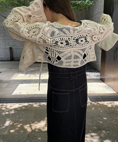 WILLFULLY(ウィルフリー)の「denim square neck no sleeve OP(ワンピース・レディース・インディゴブルー/ブラック・S/M)」の20枚目の写真