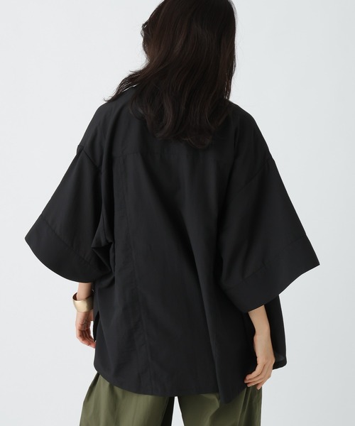 Elura（エルーラ）の「アイロンいらず5分袖ドライシャツ / 579965（シャツ/ブラウス・レディース・ダークブラウン/ライトピンク/ブラック/オフホワイト・FREE）」の13枚目の写真