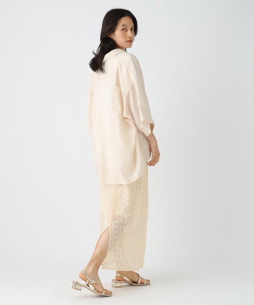 Elura（エルーラ）の「アイロンいらず5分袖ドライシャツ / 579965（シャツ/ブラウス・レディース・ダークブラウン/ライトピンク/ブラック/オフホワイト・FREE）」の6枚目の写真