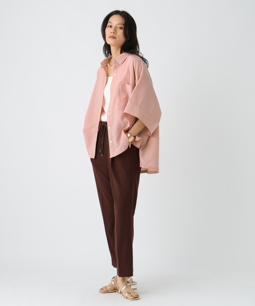 Elura（エルーラ）の「アイロンいらず5分袖ドライシャツ / 579965（シャツ/ブラウス・レディース・ダークブラウン/ライトピンク/ブラック/オフホワイト・FREE）」の18枚目の写真