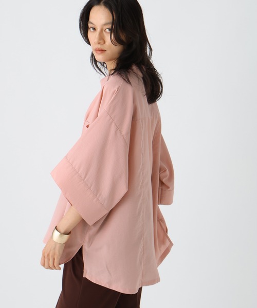 Elura（エルーラ）の「アイロンいらず5分袖ドライシャツ / 579965（シャツ/ブラウス・レディース・ダークブラウン/ライトピンク/ブラック/オフホワイト・FREE）」の21枚目の写真