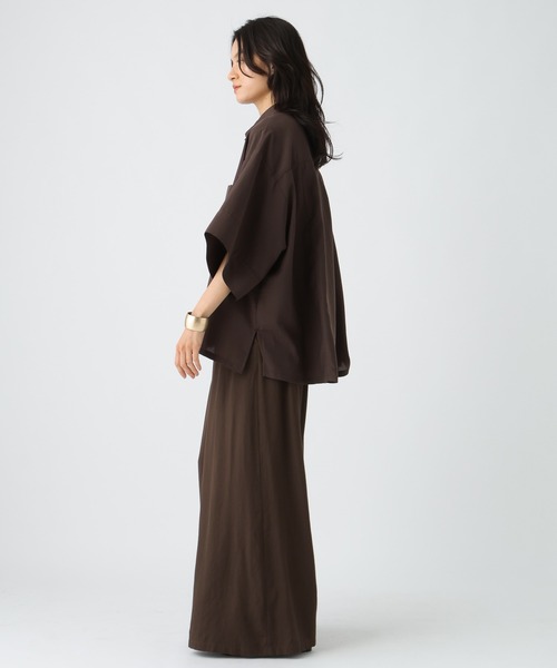 Elura（エルーラ）の「アイロンいらず5分袖ドライシャツ / 579965（シャツ/ブラウス・レディース・ダークブラウン/ライトピンク/ブラック/オフホワイト・FREE）」の15枚目の写真