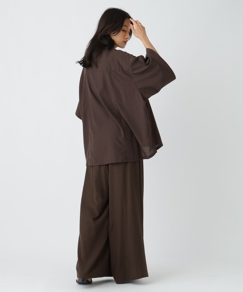 Elura（エルーラ）の「アイロンいらず5分袖ドライシャツ / 579965（シャツ/ブラウス・レディース・ダークブラウン/ライトピンク/ブラック/オフホワイト・FREE）」の16枚目の写真