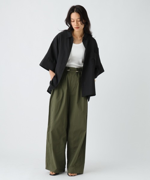 Elura（エルーラ）の「アイロンいらず5分袖ドライシャツ / 579965（シャツ/ブラウス・レディース・ダークブラウン/ライトピンク/ブラック/オフホワイト・FREE）」の9枚目の写真