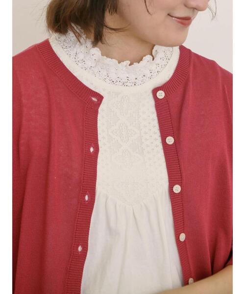 Samansa Mos2(サマンサ モスモス)の「【接触冷感】スタンドネックシャーリングノースリーブ(Tシャツ/カットソー・レディース・オフホワイト/ブラック/ベージュ・F)」の2枚目の写真