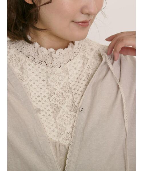 Samansa Mos2(サマンサ モスモス)の「【接触冷感】スタンドネックシャーリングノースリーブ(Tシャツ/カットソー・レディース・オフホワイト/ブラック/ベージュ・F)」の9枚目の写真