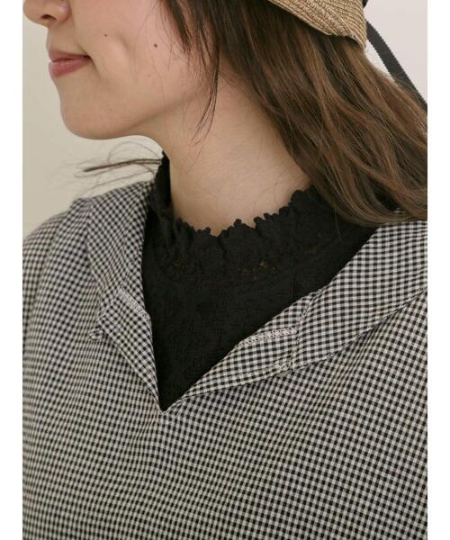 Samansa Mos2(サマンサ モスモス)の「【接触冷感】スタンドネックシャーリングノースリーブ(Tシャツ/カットソー・レディース・オフホワイト/ブラック/ベージュ・F)」の11枚目の写真