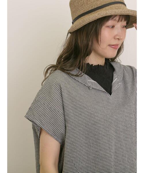 Samansa Mos2(サマンサ モスモス)の「【接触冷感】スタンドネックシャーリングノースリーブ(Tシャツ/カットソー・レディース・オフホワイト/ブラック/ベージュ・F)」の12枚目の写真