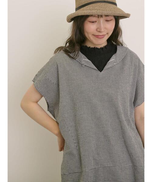 Samansa Mos2(サマンサ モスモス)の「【接触冷感】スタンドネックシャーリングノースリーブ(Tシャツ/カットソー・レディース・オフホワイト/ブラック/ベージュ・F)」の13枚目の写真