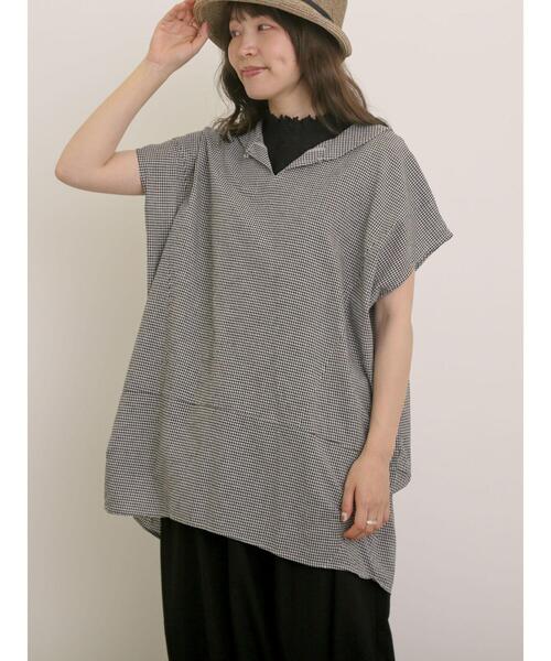 Samansa Mos2(サマンサ モスモス)の「【接触冷感】スタンドネックシャーリングノースリーブ(Tシャツ/カットソー・レディース・オフホワイト/ブラック/ベージュ・F)」の15枚目の写真