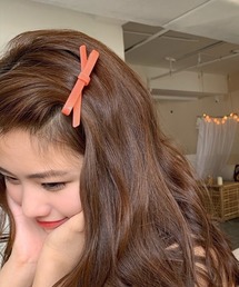 ヘアアクセサリー Orange ヘアアクセサリー :: (オレンジ)シュシュ2P - ピアス・イヤリング等の