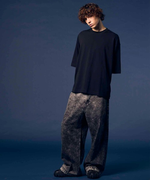 MAISON SPECIAL（メゾンスペシャル）の「《UNISEX》【EX】Prime-Over Smooth Crew Neck T-Shirt/プライムオーバースムースクルーネックTシャツ【MAISON SPECIAL/メゾンスペシャル】（Tシャツ/カットソー・メンズ・オフホワイト/チャコールグレー/ブラック/グレイッシュベージュ・0/1/2）」の19枚目の写真