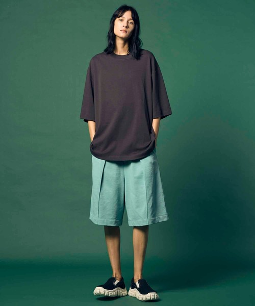 MAISON SPECIAL（メゾンスペシャル）の「《UNISEX》【EX】Prime-Over Smooth Crew Neck T-Shirt/プライムオーバースムースクルーネックTシャツ【MAISON SPECIAL/メゾンスペシャル】（Tシャツ/カットソー・メンズ・オフホワイト/チャコールグレー/ブラック/グレイッシュベージュ・0/1/2）」の20枚目の写真