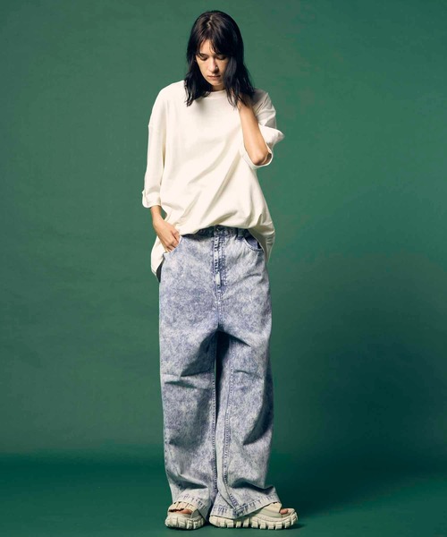 MAISON SPECIAL（メゾンスペシャル）の「《UNISEX》【EX】Prime-Over Smooth Crew Neck T-Shirt/プライムオーバースムースクルーネックTシャツ【MAISON SPECIAL/メゾンスペシャル】（Tシャツ/カットソー・メンズ・オフホワイト/チャコールグレー/ブラック/グレイッシュベージュ・0/1/2）」の18枚目の写真