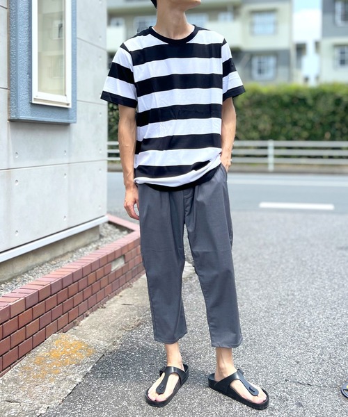 BEATJIVE(ビートジャイブ)の「スラックス シェフパンツ アンクル丈 メンズ シワになりにくい ワイド&テーパード(スラックス・メンズ・グレー/ブラック・3/2)」の11枚目の写真