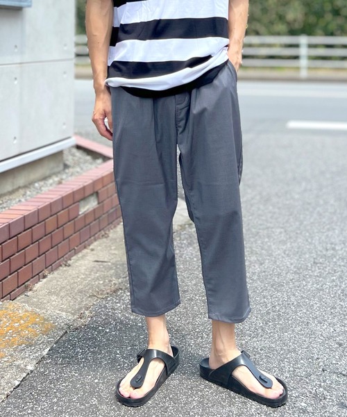 BEATJIVE(ビートジャイブ)の「スラックス シェフパンツ アンクル丈 メンズ シワになりにくい ワイド&テーパード(スラックス・メンズ・グレー/ブラック・3/2)」の12枚目の写真