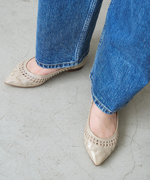 LE TALON（ルタロン）の「《追加》ポインテッドサシメッシュフラット（バレエシューズ・レディース・ブラック系その他/シルバー・23cm/23.5cm/24cm/24.5cm/22cm/22.5cm/25cm/25.5cm）」の3枚目の写真