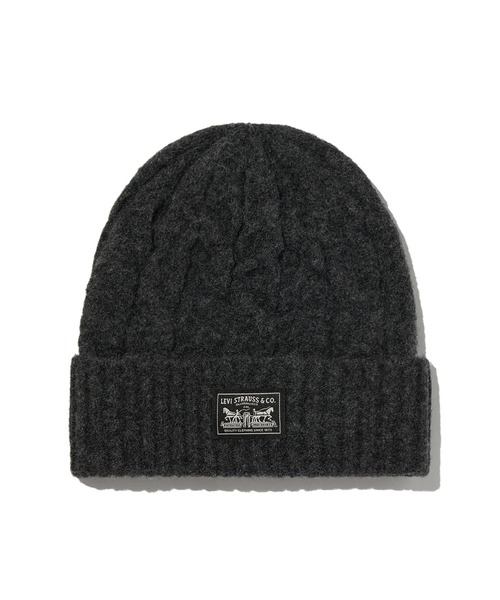 Levi's（リーバイス）の「Levi's/リーバイス ケーブルニットバックパッチビーニー（ニットキャップ/ビーニー・レディース・グレー・OS）」の4枚目の写真