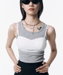 Ribbon halter-neck top/リボンホルターネックカットソー（Tシャツ