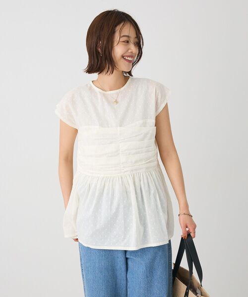 CRAFT STANDARD BOUTIQUE(クラフトスタンダードブティック)の「ドット刺繍ブラウス(シャツ/ブラウス・レディース・グリーン/アイボリー/ブラック・FREE)」の8枚目の写真
