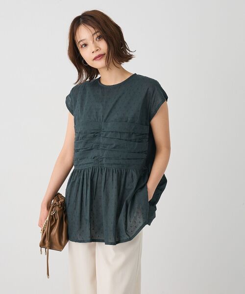CRAFT STANDARD BOUTIQUE(クラフトスタンダードブティック)の「ドット刺繍ブラウス(シャツ/ブラウス・レディース・グリーン/アイボリー/ブラック・FREE)」の16枚目の写真