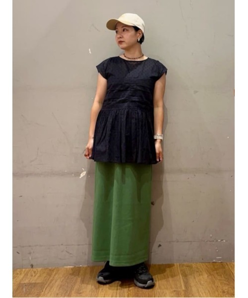 CRAFT STANDARD BOUTIQUE(クラフトスタンダードブティック)の「ドット刺繍ブラウス(シャツ/ブラウス・レディース・グリーン/アイボリー/ブラック・FREE)」の4枚目の写真